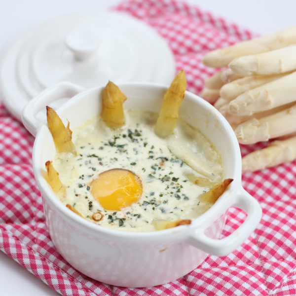 oeuf cocotte asperge blanche